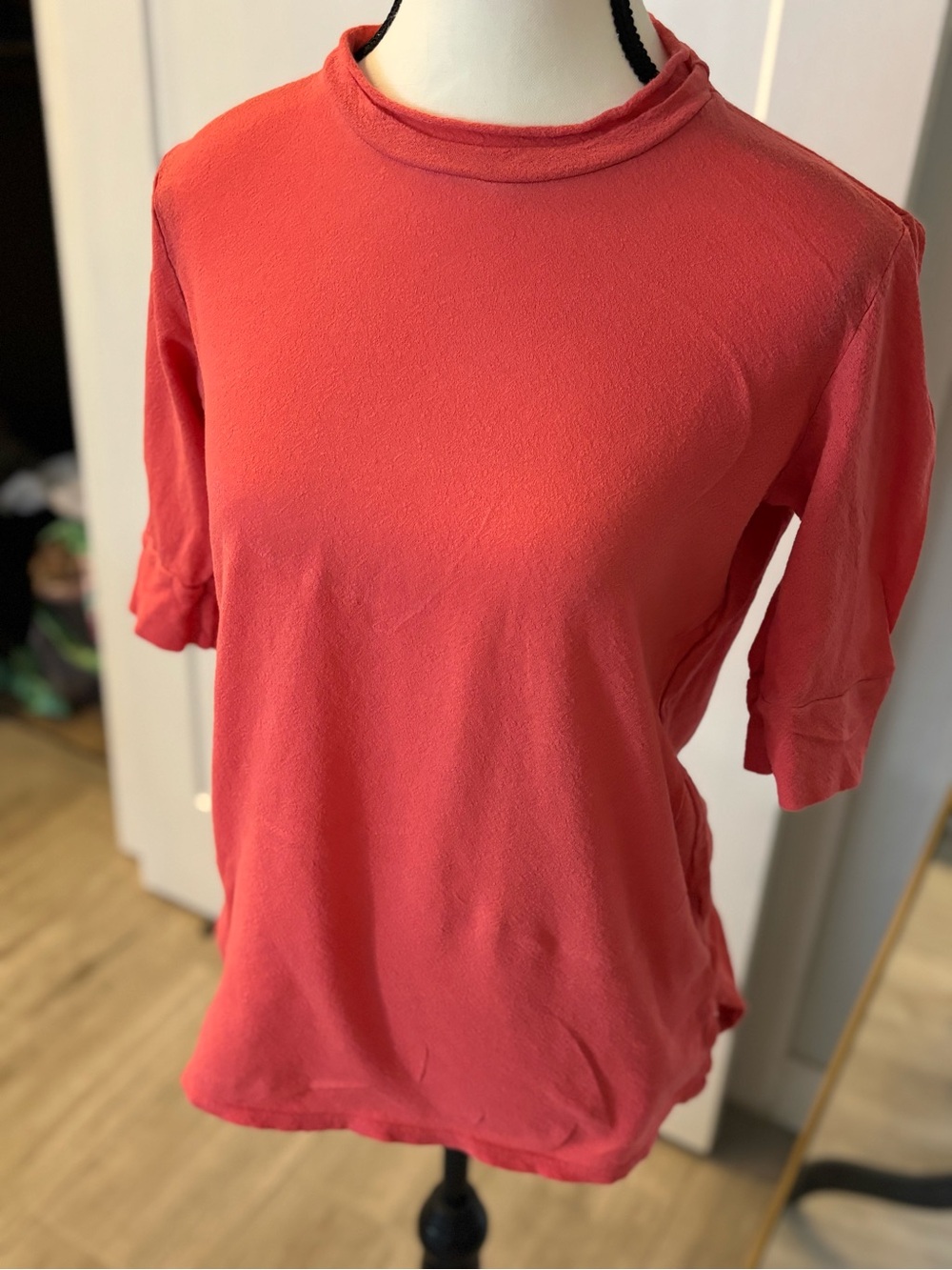 Stateside Women's Coral Short Sleeve Crewneck Top